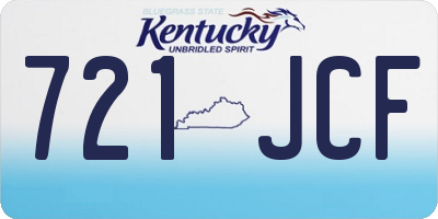 KY license plate 721JCF