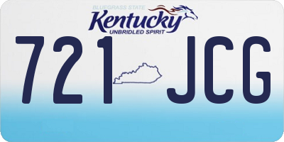 KY license plate 721JCG