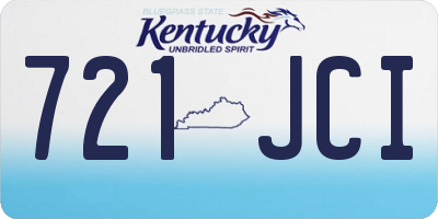 KY license plate 721JCI