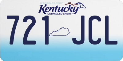 KY license plate 721JCL