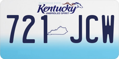 KY license plate 721JCW