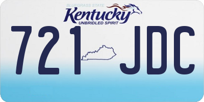 KY license plate 721JDC