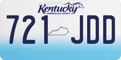 KY license plate 721JDD