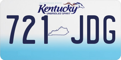 KY license plate 721JDG