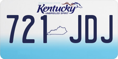 KY license plate 721JDJ