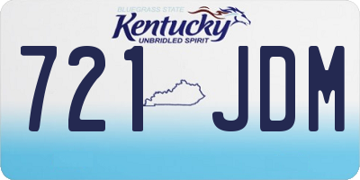 KY license plate 721JDM