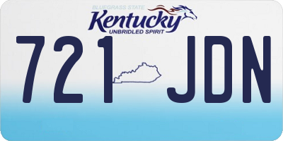 KY license plate 721JDN