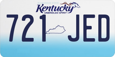 KY license plate 721JED