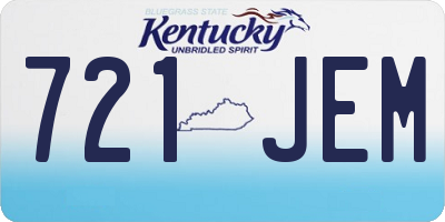 KY license plate 721JEM