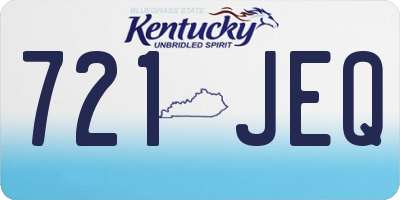 KY license plate 721JEQ
