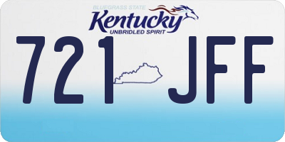 KY license plate 721JFF