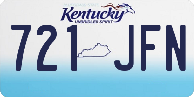 KY license plate 721JFN