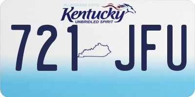 KY license plate 721JFU