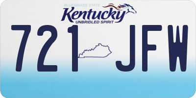 KY license plate 721JFW