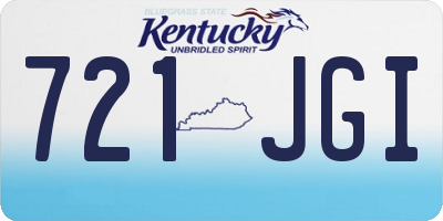 KY license plate 721JGI