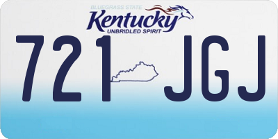 KY license plate 721JGJ