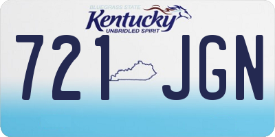 KY license plate 721JGN