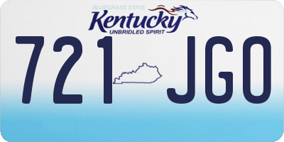 KY license plate 721JGO