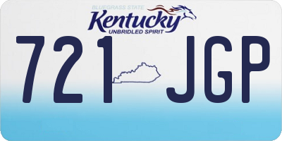 KY license plate 721JGP