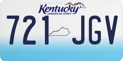 KY license plate 721JGV