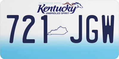 KY license plate 721JGW