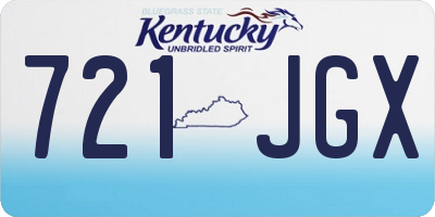KY license plate 721JGX