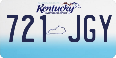 KY license plate 721JGY