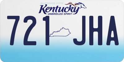 KY license plate 721JHA