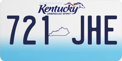 KY license plate 721JHE