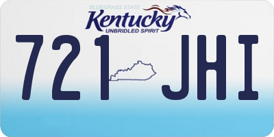 KY license plate 721JHI