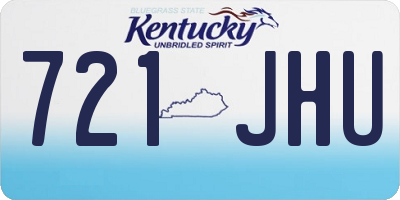 KY license plate 721JHU