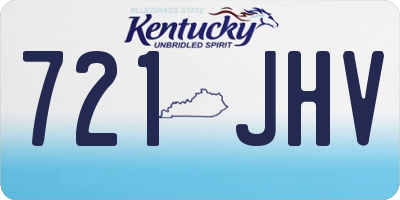 KY license plate 721JHV