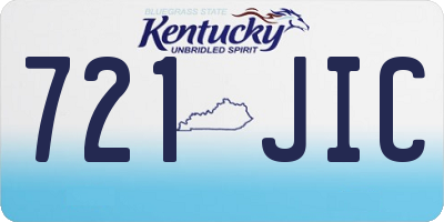 KY license plate 721JIC