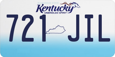 KY license plate 721JIL