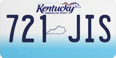 KY license plate 721JIS