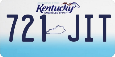 KY license plate 721JIT