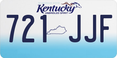 KY license plate 721JJF