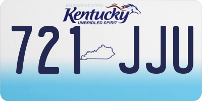 KY license plate 721JJU