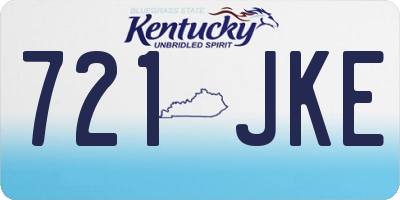 KY license plate 721JKE