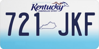 KY license plate 721JKF