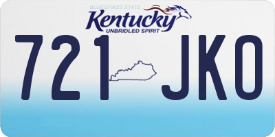 KY license plate 721JKO