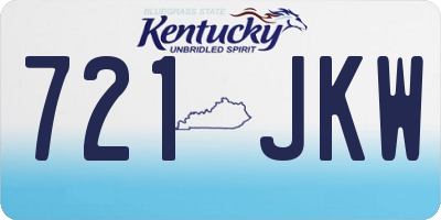 KY license plate 721JKW