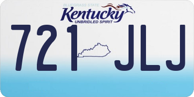 KY license plate 721JLJ