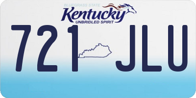 KY license plate 721JLU