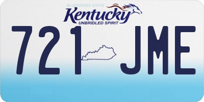 KY license plate 721JME