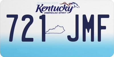 KY license plate 721JMF