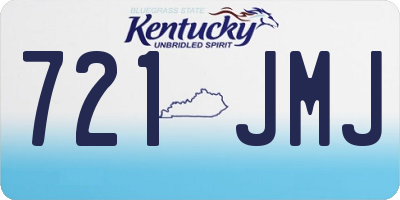 KY license plate 721JMJ