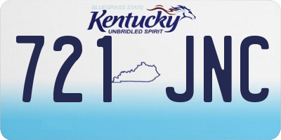 KY license plate 721JNC