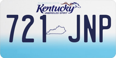 KY license plate 721JNP