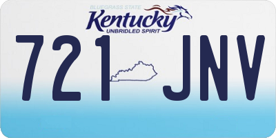 KY license plate 721JNV
